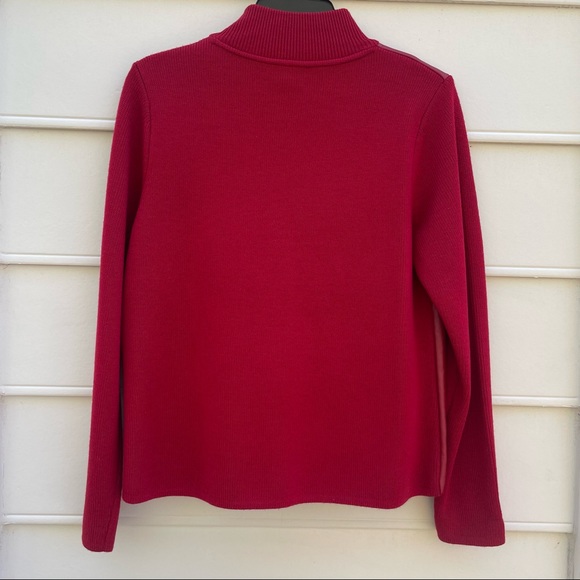 NWT Pendleton red wool and leather zip up jacket size M - Picture 11 of 15